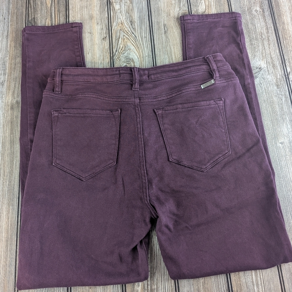 Kancan Size 13/30 Burgandy Stretch Skinny Jeans Heavier Fabric